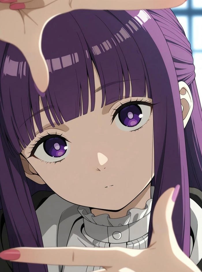 anime fern ánh mắt toát vẻ bí ẩn