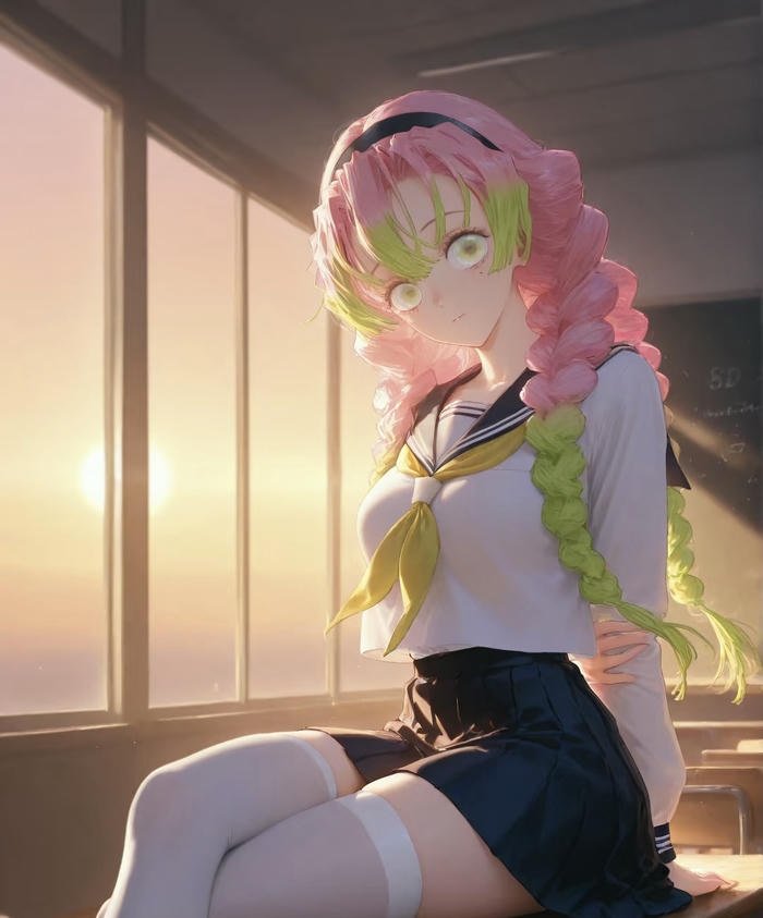 anime mitsuri ánh mắt mềm mại dịu dàng