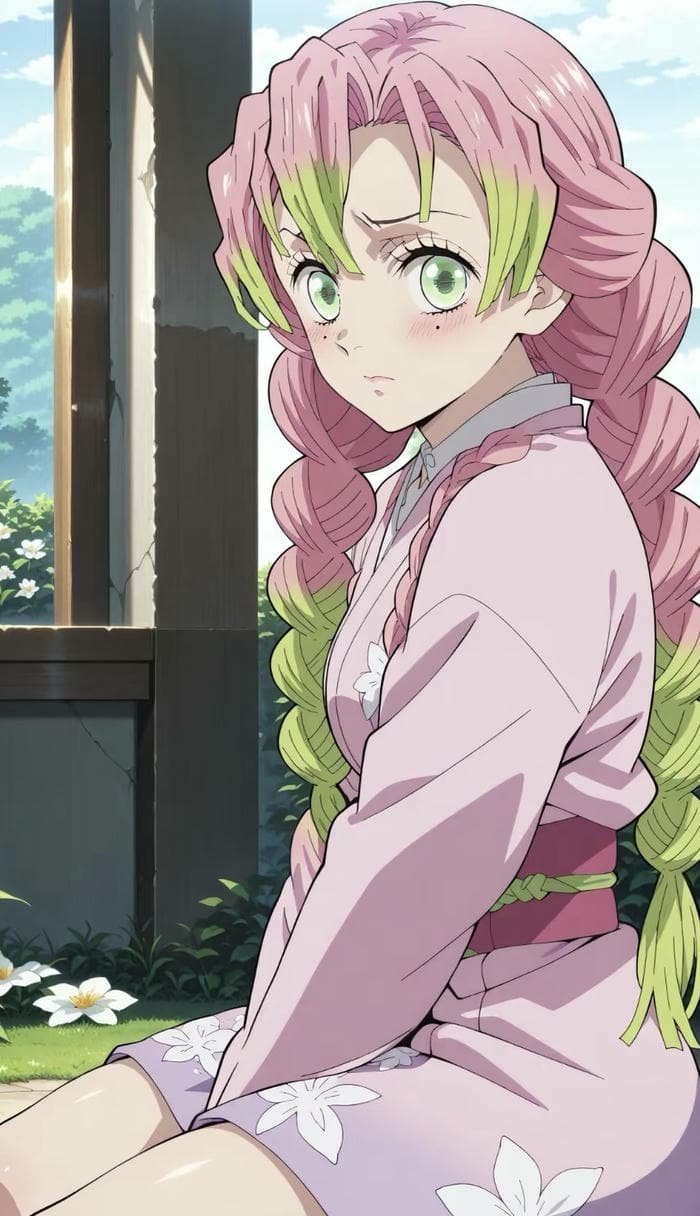 anime mitsuri phong thái dịu dàng nữ tính