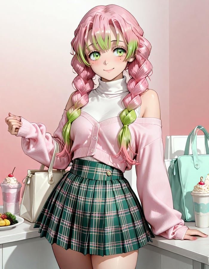 hình ảnh mitsuri anime ánh nhìn ấm áp