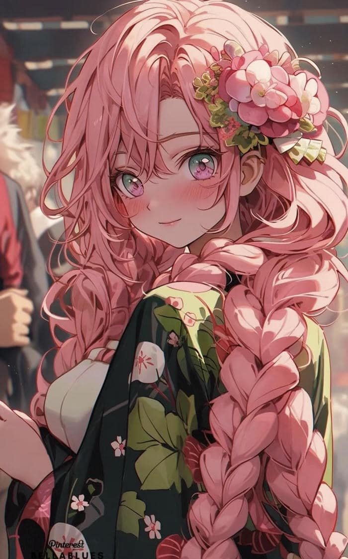 hình ảnh mitsuri anime phong cách nữ tính