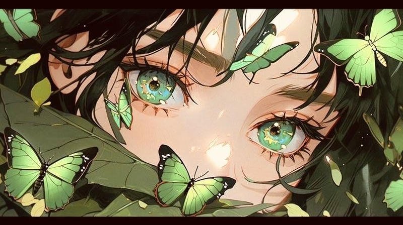 Ảnh anime mắt phong cách dễ thương nổi bật