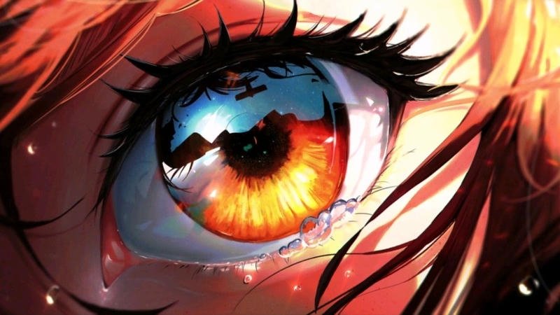 Ánh mắt nhân vật anime tỏa sáng phong cách nghệ thuật