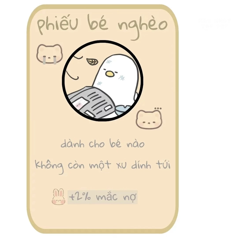 Ảnh meme nghèo biểu cảm buồn cười vì hết lương sớm