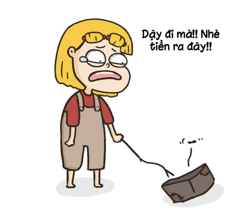 Ảnh meme nghèo nội dung châm biếm về chi phí sinh hoạt