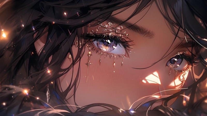 Ánh nhìn nhân vật anime buồn nhẹ nhàng giàu cảm xúc