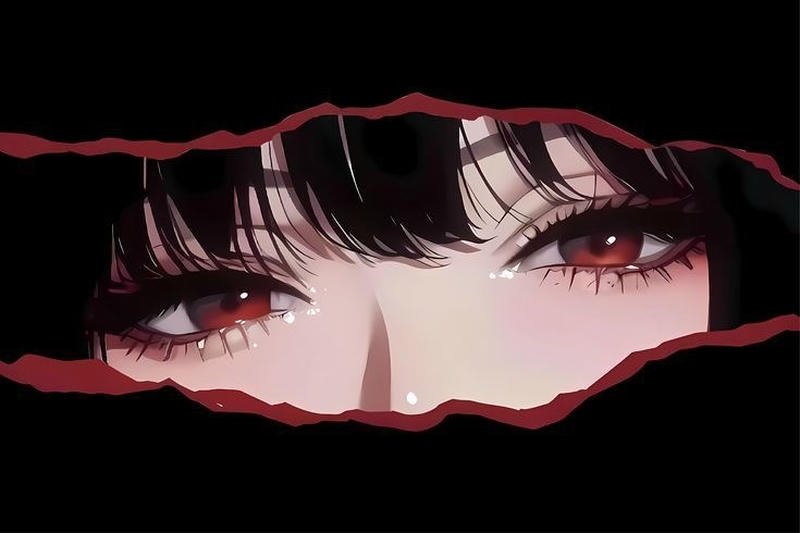 Ánh nhìn nhân vật hoạt hình Nhật Bản đẹp ảnh anime mắt