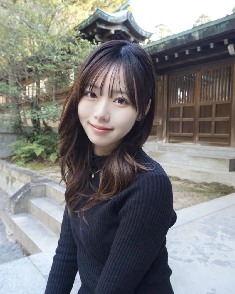 Bối cảnh hiện đại làm nổi bật gái Nhật phong cách trẻ trung