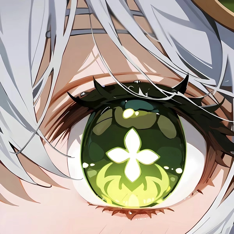 Bức hình anime mắt mang phong cách dễ thương đáng yêu