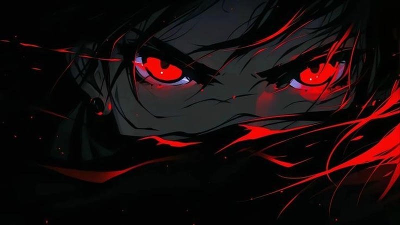 Cận cảnh ánh nhìn nhân vật anime sắc nét nghệ thuật