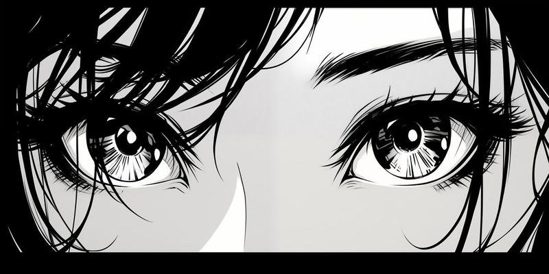 Cận cảnh đôi mắt nhân vật anime long lanh ảnh anime mắt