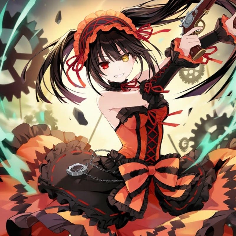 Cảnh Kurumi với ánh mắt hai màu nổi bật