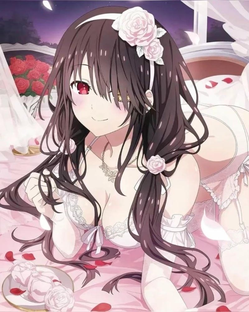 Chân dung Kurumi Tokisaki ánh mắt sâu thẳm kurumi anime