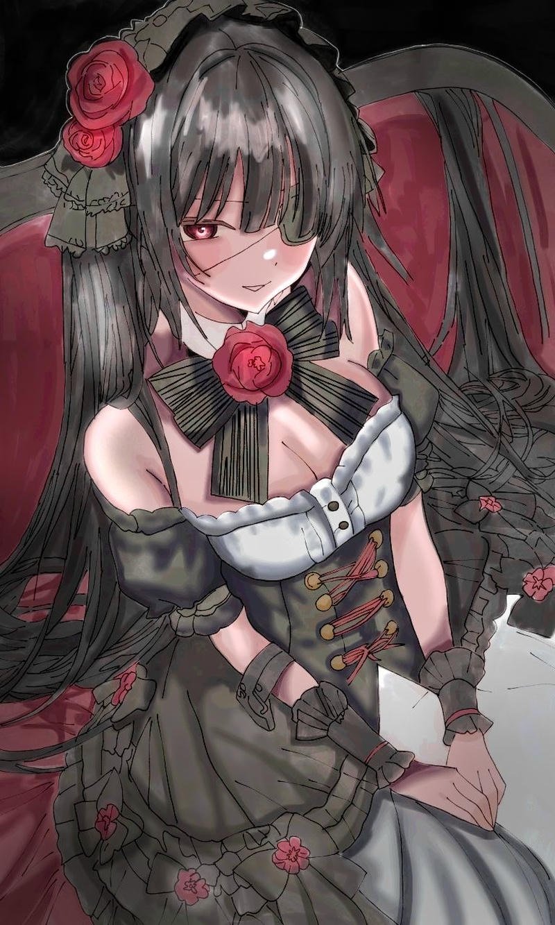 Chân dung Kurumi Tokisaki đầy ma mị kurumi anime