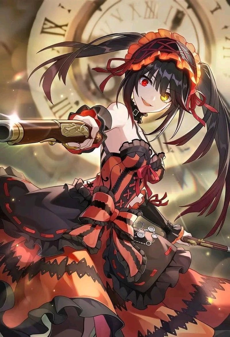 Chân dung Kurumi Tokisaki phong cách bí ẩn kurumi anime