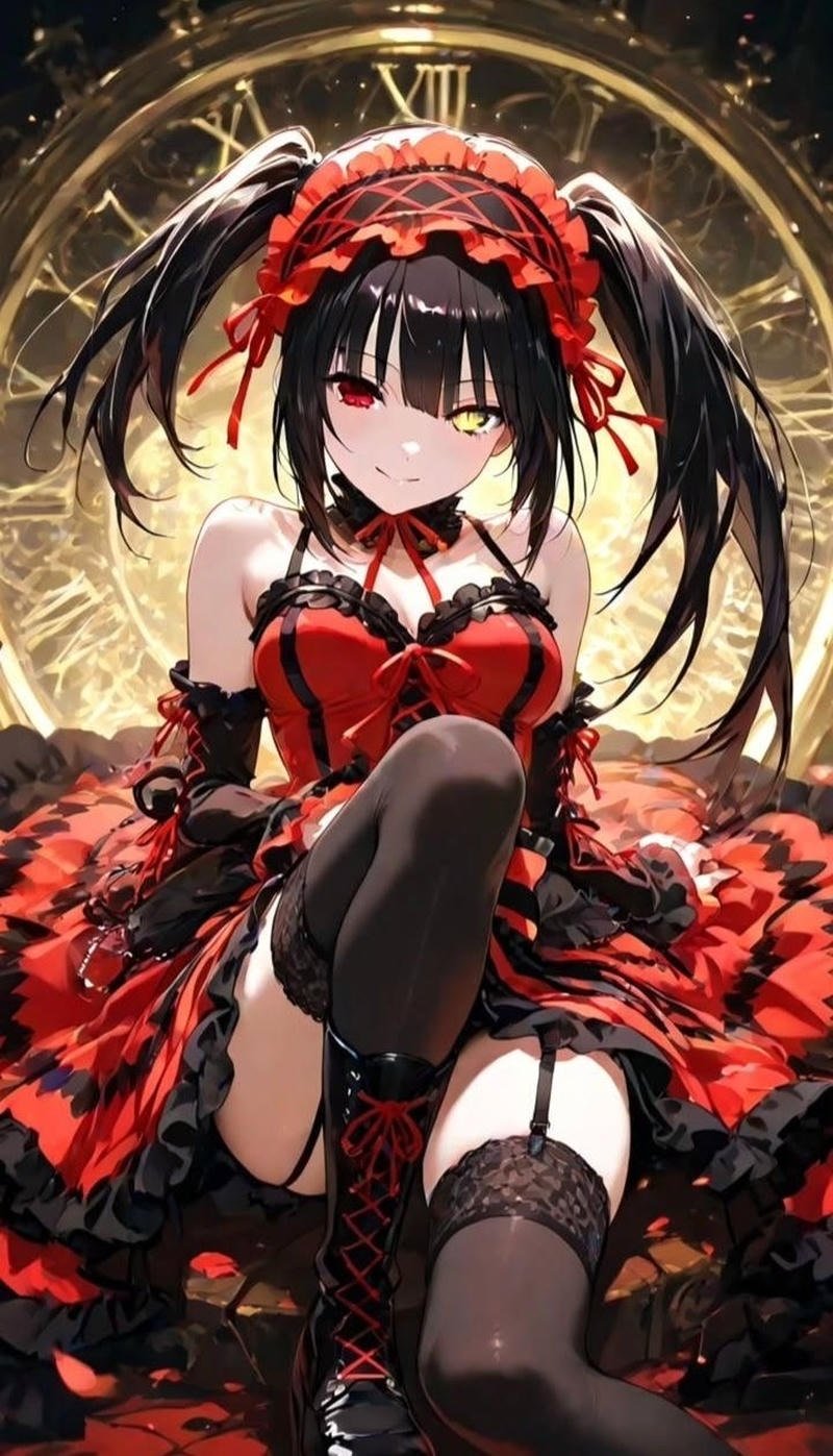 Chân dung Kurumi với ánh mắt huyền bí kurumi anime