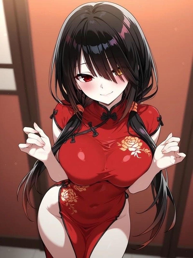 Chân dung Kurumi với nụ cười nguy hiểm cuốn hút