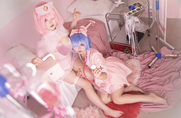 Cosplay 2 y tá cute dễ thương