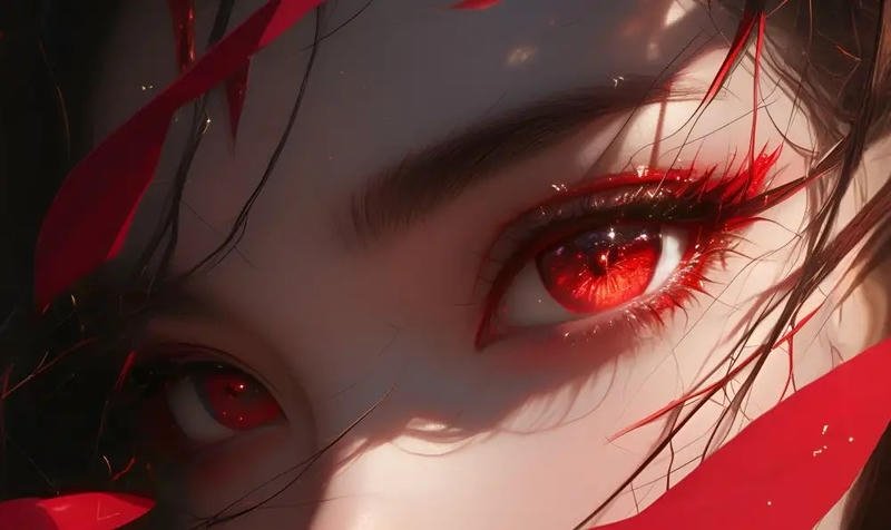 Đôi mắt anime buồn sâu lắng phong cách hoạt hình