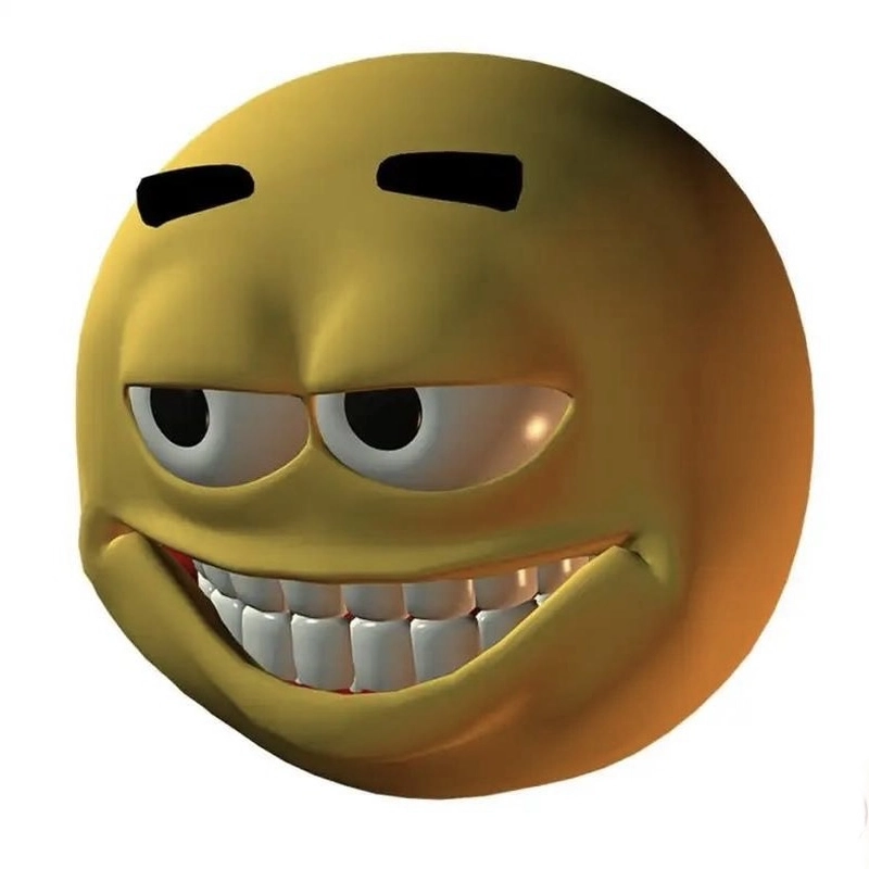 Emoji meme biểu cảm cười lớn đầy năng lượng