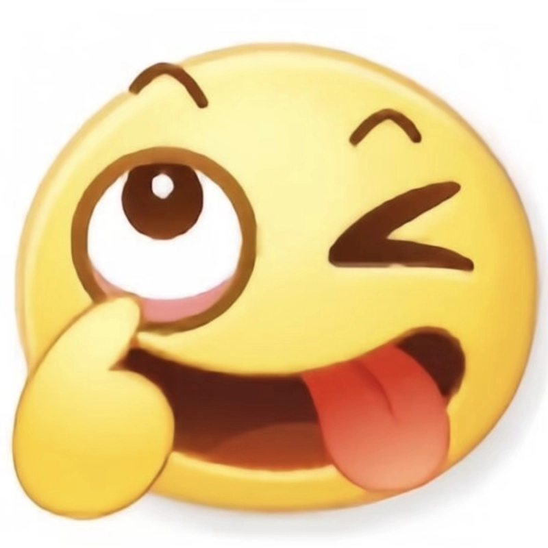 Emoji meme mặt cười dễ thương pha chút hài hước
