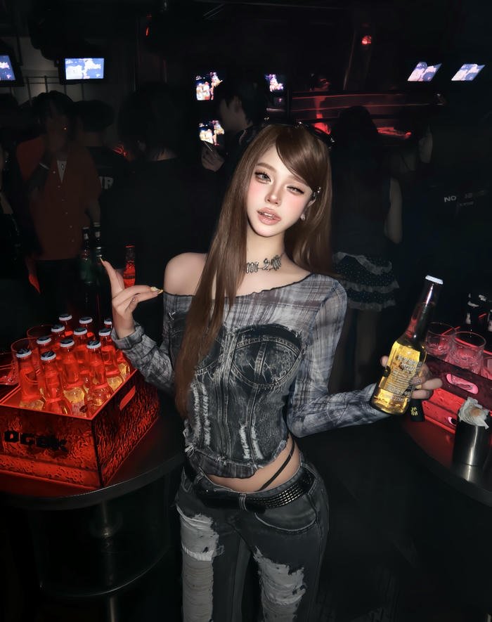 Gái xinh đi bar âm nhạc cuốn theo