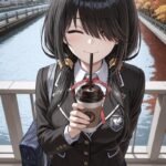 Hình Kurumi Tokisaki phong cách học sinh