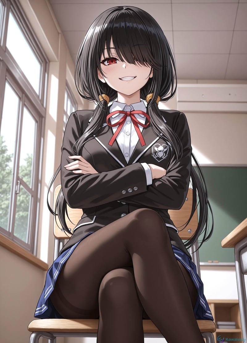 Hình Kurumi Tokisaki với ánh mắt sắc lạnh