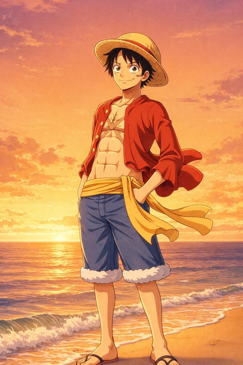 Hình Luffy phong cách truyện tranh nổi bật ảnh anime luffy