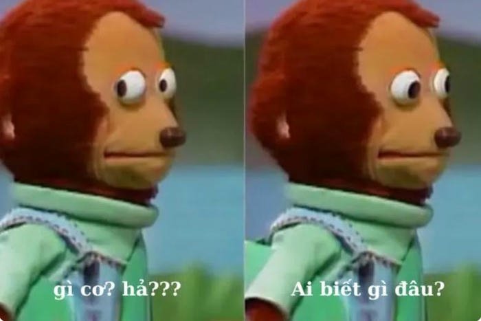 Hình ảnh meme ai biết gì đâu mắt vô hồn