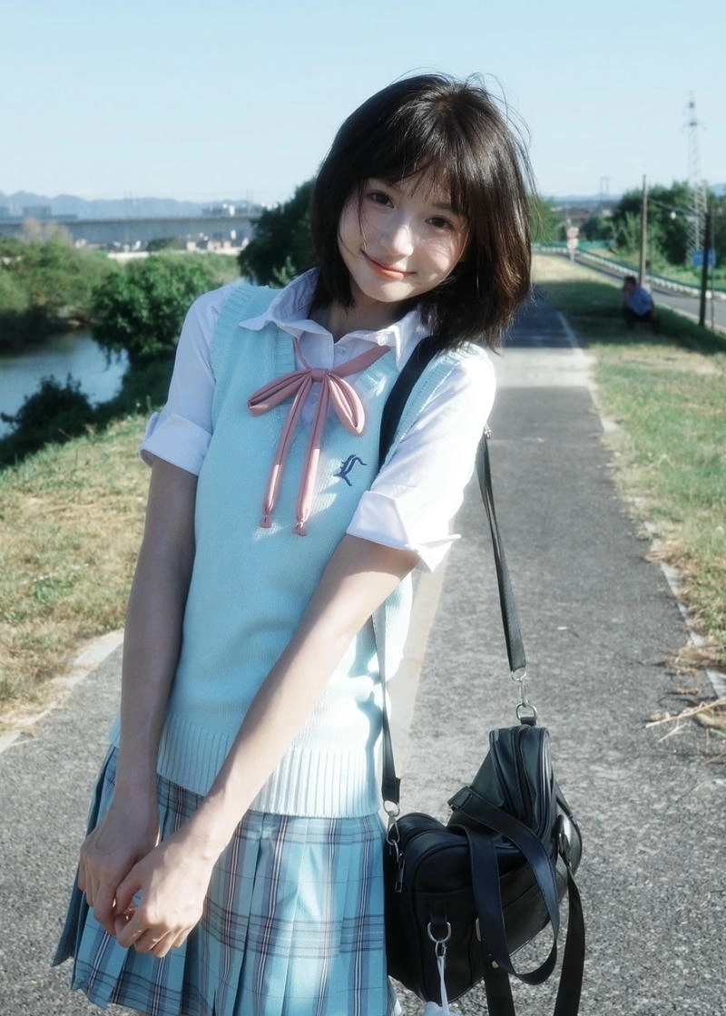 Hình gái xinh cười nhẹ nhàng mang lại cảm giác thư giãn