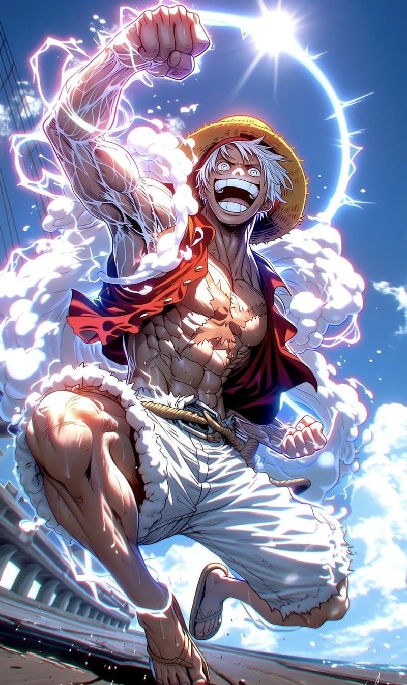 Hình nhân vật Luffy phong cách truyện tranh ảnh anime luffy