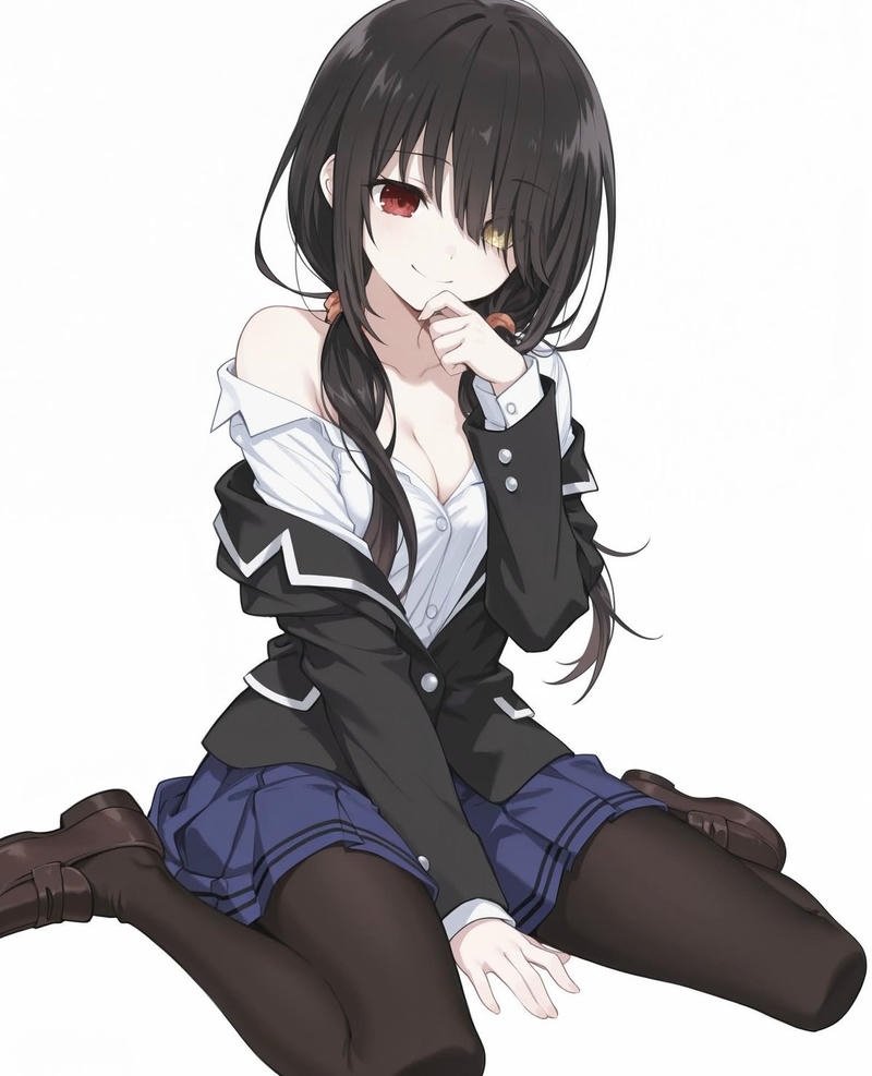 Hình vẽ Kurumi Tokisaki phong cách hoạt hình Nhật