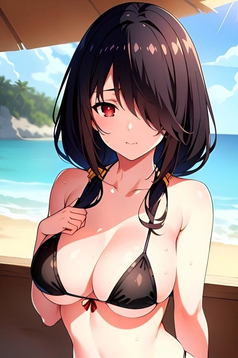 Hình vẽ Kurumi với ánh nhìn lạnh lùng