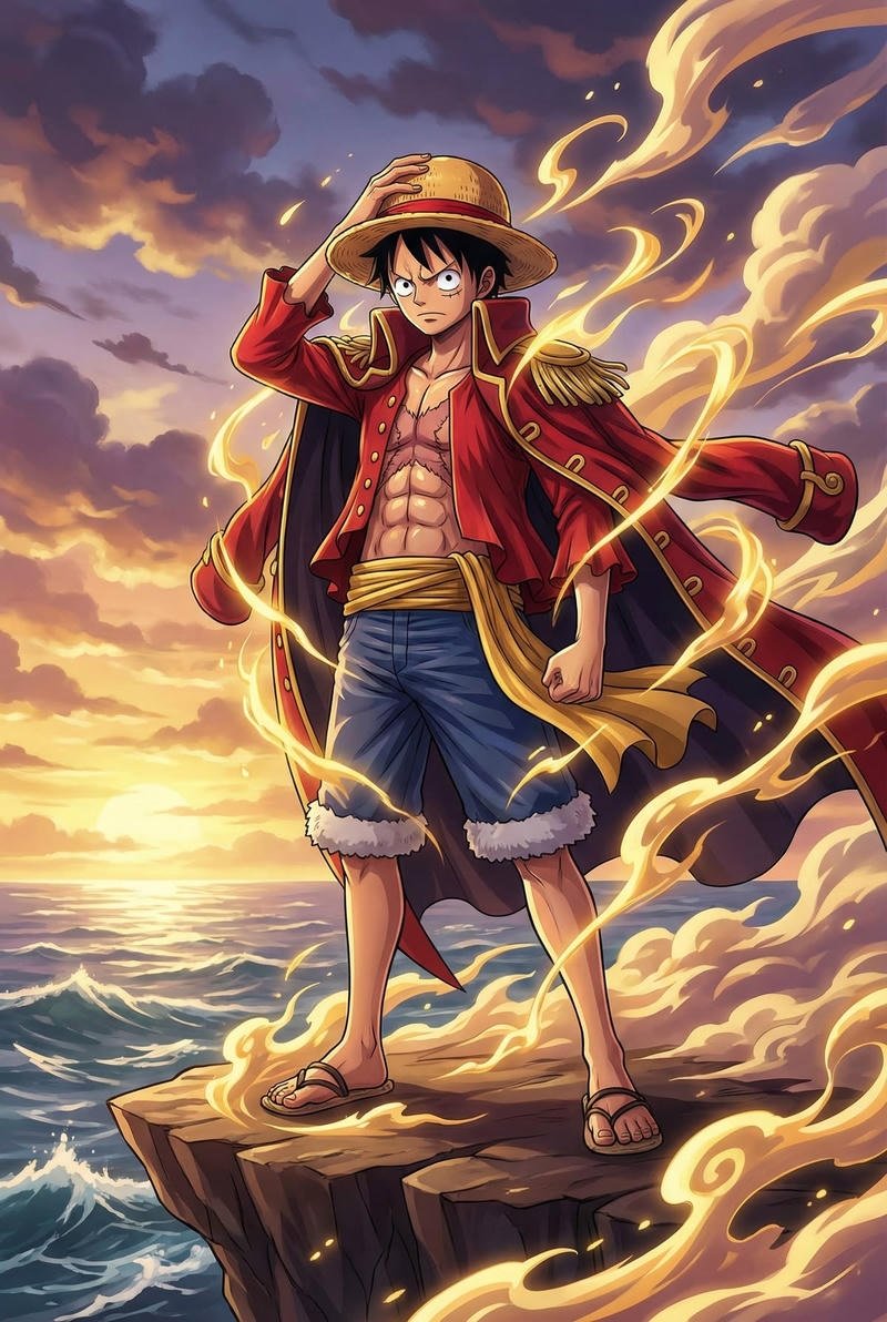 Hình vẽ Luffy phong cách truyện tranh nổi bật