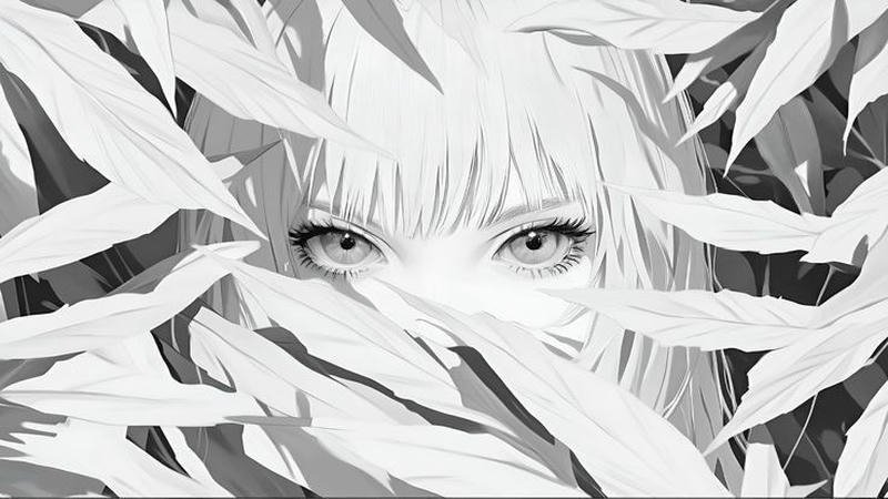 Hình vẽ ánh nhìn nhân vật hoạt hình dịu dàng ảnh anime mắt