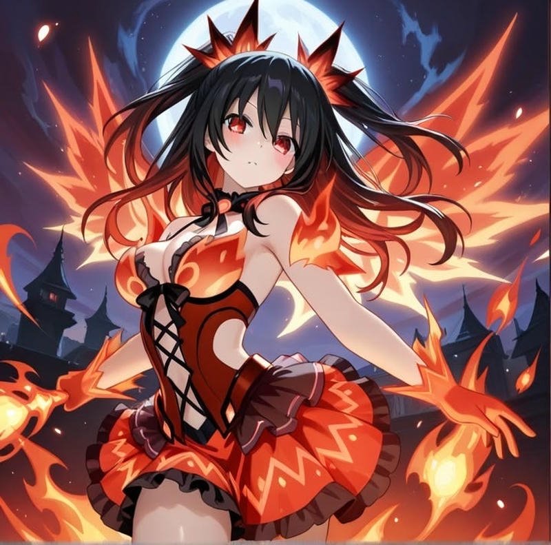 Khoảnh khắc Kurumi đứng yên với ánh nhìn sâu