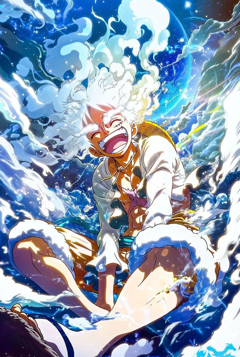 Khoảnh khắc Luffy cười lớn giữa khung cảnh biển