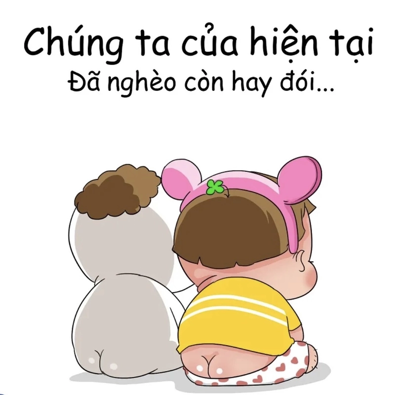 Meme nghèo với câu nói đùa về cuộc sống túng thiếu