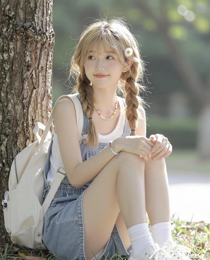 Nụ cười dịu dàng làm nổi bật gái xinh đáng yêu