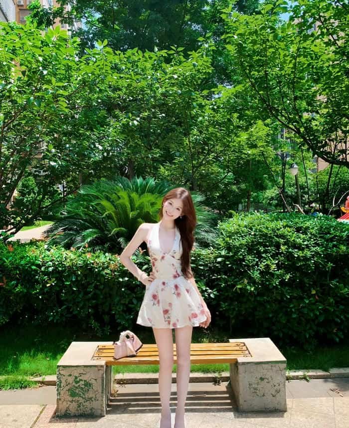 ảnh gái xinh trung quốc mặc váy