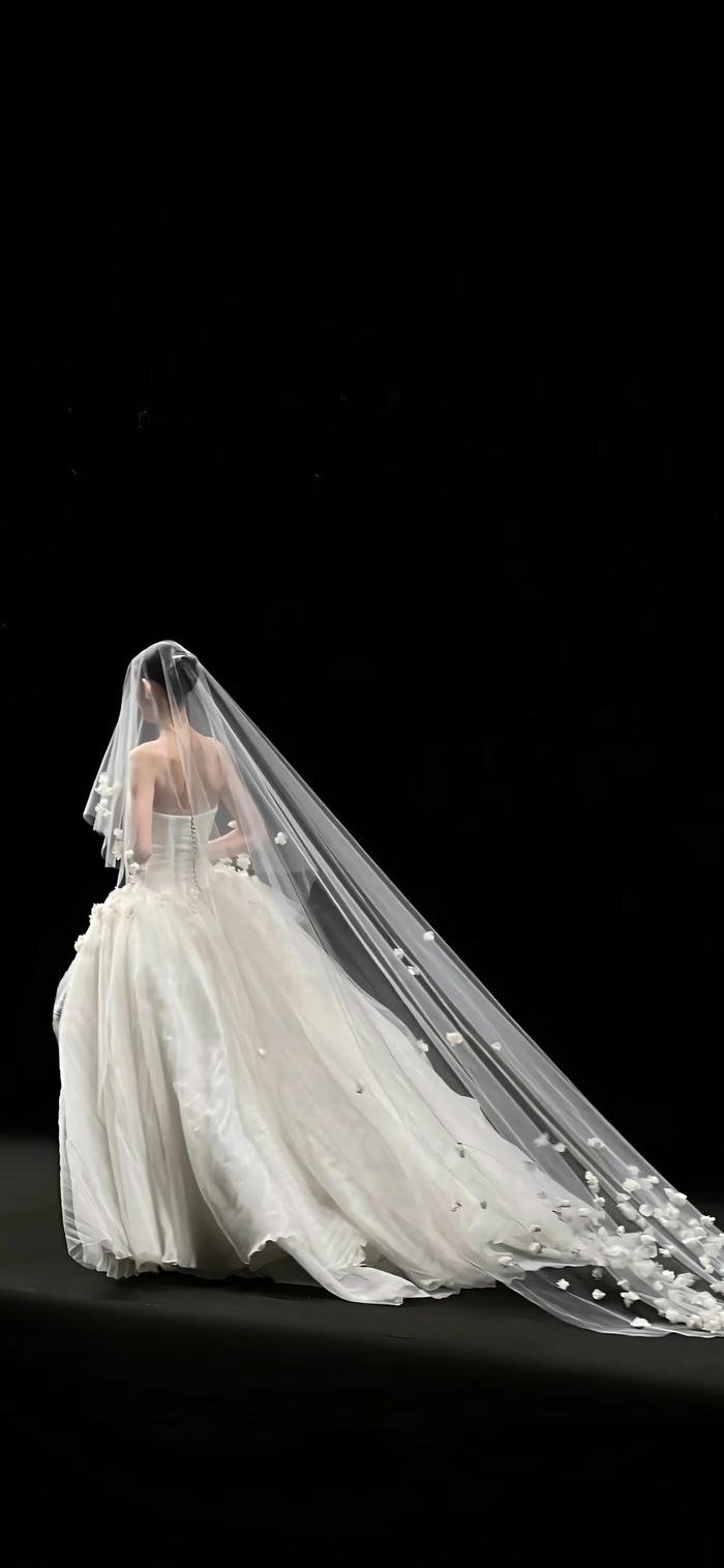 ảnh nền cô gái mặc váy cưới quay lưng