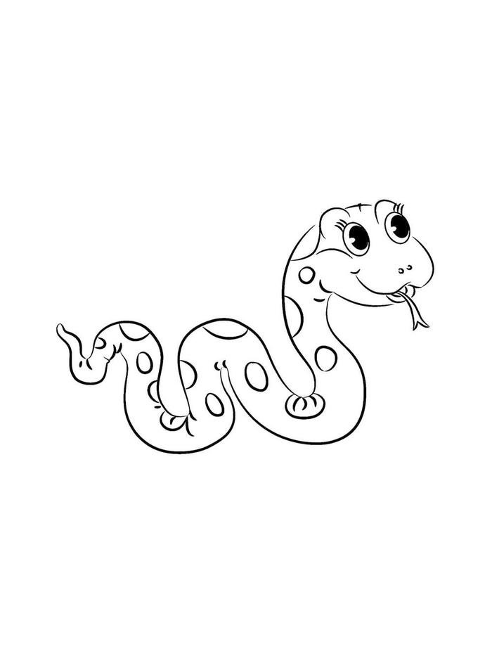 ảnh tranh tô màu con rắn đang bò
