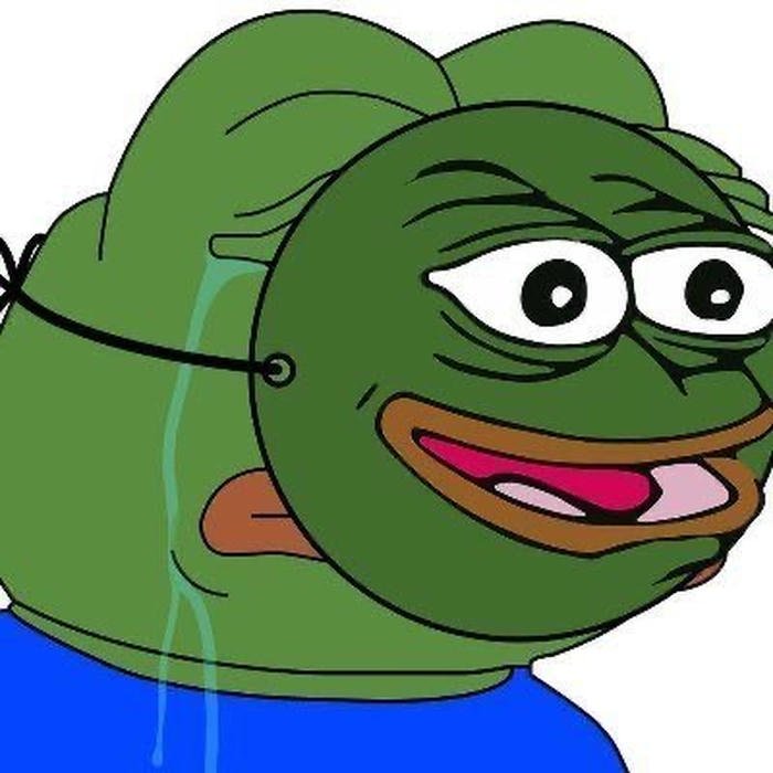 bức ảnh meme ếch xanh đeo mặt nạ khóc