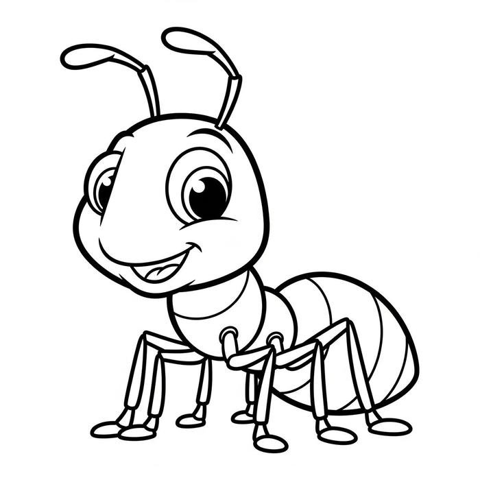 hình ảnh con kiến tranh tô màu dễ thương