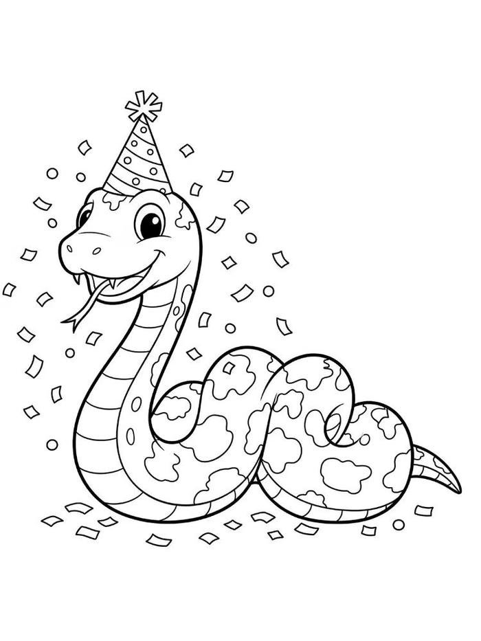 hình ảnh con rắn tranh tô màu mới nhất