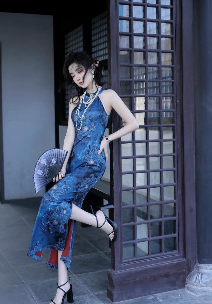 hình ảnh gái xinh trung quốc mặc váy sườn xám