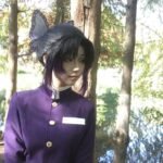 hình cosplay shinobu tóc cài bướm tím