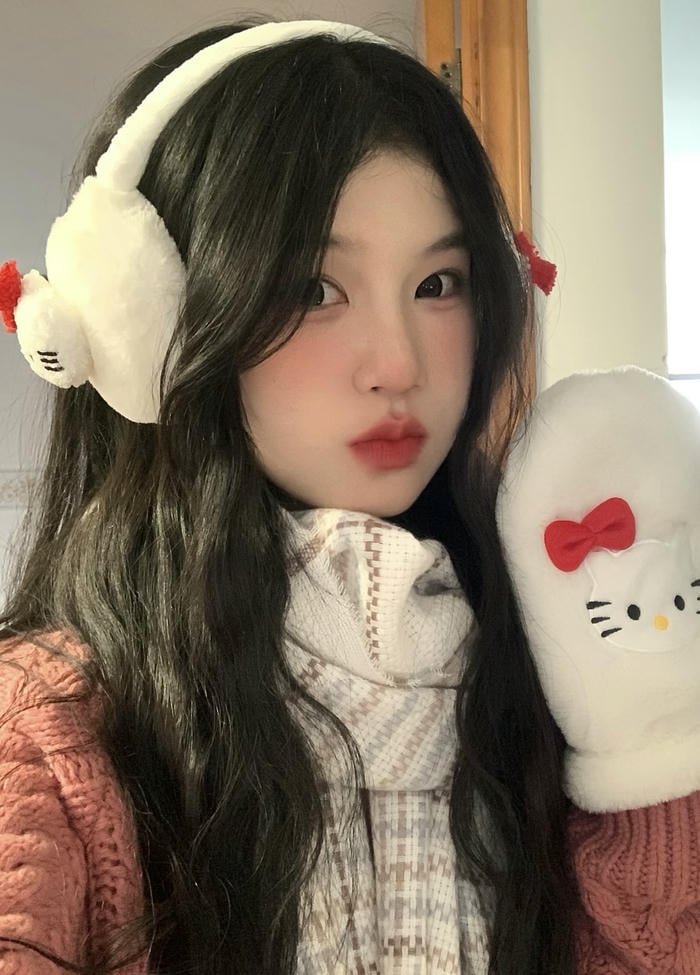 hình gái xinh cute tóc mái bay