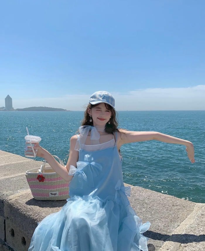 hình gái xinh trung quốc mặc váy dễ thương